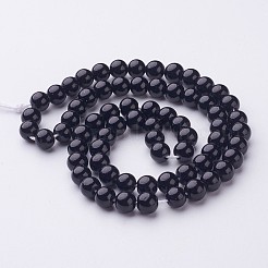 Cuentas mashan naturales redondos del jade hebras&nbsp;X-G-D263-6mm-XS32