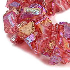 1 нить гальванизированных бусин из натурального кварца&nbsp;G-PA0001-18B