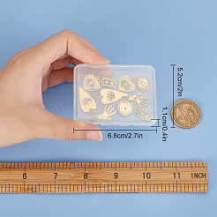 10шт 5 стиля латунные микропаве прозрачные подвески с кубическим цирконием&nbsp;FIND-SC0002-59