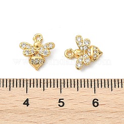 Подвески в виде пчел из кубического циркония с микропаве из латуни&nbsp;XGR0165G-110G