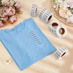 7 рулон 7 видов пластиковых наклеек с размерами одежды&nbsp;AJEW-MA0001-32