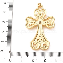 Colgante micropavé cubic zirconia de latón&nbsp;CU-CBA2F11-17G-01