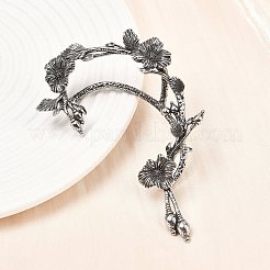 Серьги-манжеты в форме цветка из хирургической нержавеющей стали 316 EJEW-C160-05A