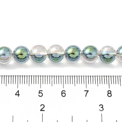 Прозрачные стеклянные бусины гальваническим пряди GLAA-T032-T8mm-C05