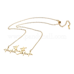 Ожерелья с подвесками из нержавеющей стали 304 для женщин&nbsp;NJEW-C020-01G