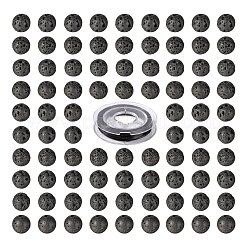 100шт 8мм натуральные бусины из вулканического камня круглые бусины DIY-LS0002-43