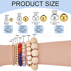 8 стиль латунные гладкие круглые бусины&nbsp;KK-PH0013-53