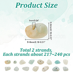 2 нити натуральных цветочных бусин из амазонита G-AR0005-87