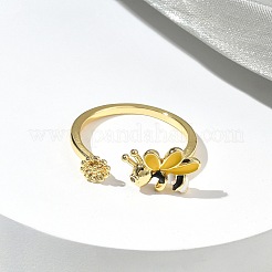 Латунь манжеты кольца&nbsp;RJEW-D341-02G