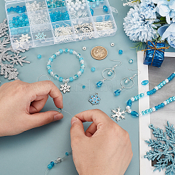 DIY-Set zur Herstellung baumelnder Ohrringe aus Schneeflockenlegierung&nbsp;DIY-PH0022-67