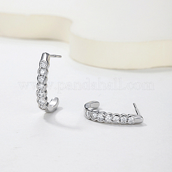 925 Ohrstecker aus Sterlingsilber mit Moissanit-Pavé für Damen&nbsp;ZZ2573