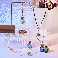 Набор для самостоятельного изготовления подвески из квадратной стеклянной пробковой бутылки&nbsp;DIY-TA0009-63