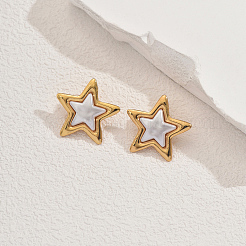 Серьги-гвоздики из пластика и нержавеющей стали 201&nbsp;BP6861