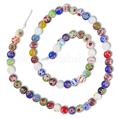 3 Strang handgemachte Millefiori-Glasperlenstränge&nbsp;LAMP-LT0001-16B