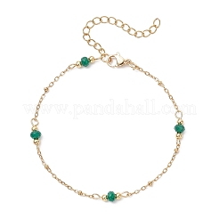 3 шт. браслеты из натуральных малайзийских нефритовых бусин-рондель BJEW-JB12655