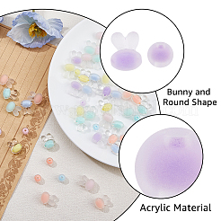 Прозрачные акриловые бусины OACR-FH0001-054