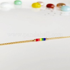 Браслеты из разноцветных стеклянных бусин&nbsp;RN7391