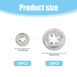 70шт 2 стиля железных шайб DIY-FH0006-76