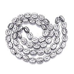 Стеклянные бусины с гальваническим покрытием  EGLA-T021-05M