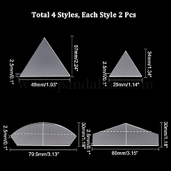 8 шт. 4 прозрачных акриловых шаблона для пэчворка DIY-CA0004-65