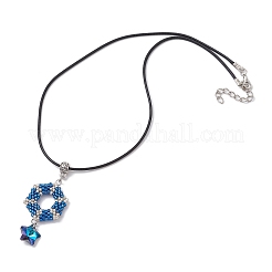 Шестигранные стеклянные бусины SJEW-MZ00004