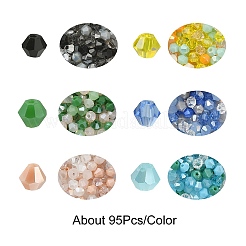 6 нить 6 цвета гальванические стеклянные бусины нити&nbsp;EGLA-YW0003-06