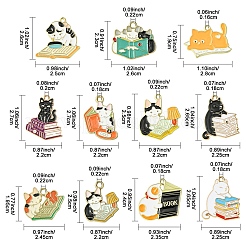 22шт 11 стиля подвески из сплава с эмалью&nbsp;ENAM-YW0005-23