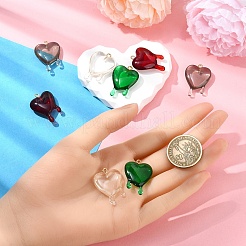 8шт 4 цвета прозрачные подвески из смолы&nbsp;RESI-YW0003-19