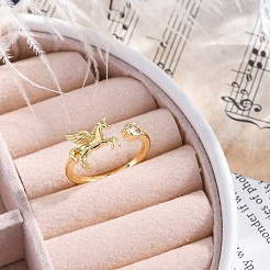 Кольца-манжеты из латуни с микропаве RJEW-G337-32G