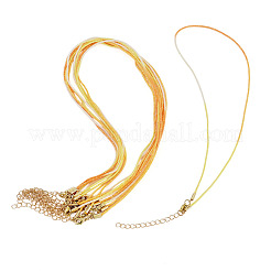 10 collana in cotone e cordino metallico&nbsp;NJEW-TAC0055