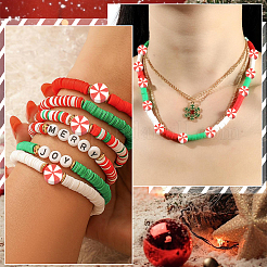 300шт бусины из полимерной глины ручной работы&nbsp;CLAY-PA0001-20