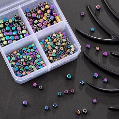 4 нить 2 размера гальванические немагнитные бусины из синтетического гематита нити G-LS0001-70