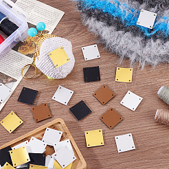 50 Stück 5 Farben PU-Lederetiketten&nbsp;DIY-PH0030-33B