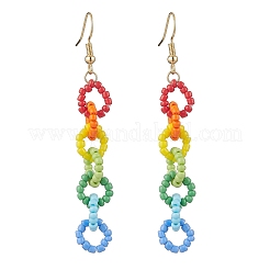 Болтающие серьги из стекла EJEW-TA00675