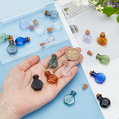 2 набор из 2-х видов мини-стеклянных бутылок GLAA-BC0001-31