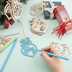 Деревянные подвесные украшения AJEW-NB0001-96