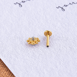 Лабреты из хирургической нержавеющей стали 316L и синтетического опала с внутренней резьбой WG5296C-06