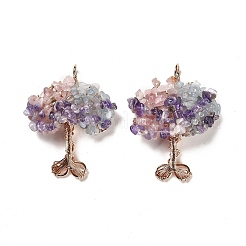 Большие подвески из натуральных смешанных драгоценных камней&nbsp;G-F763-06RG