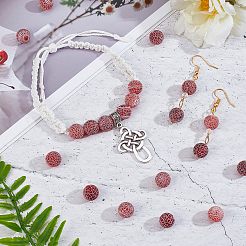 Бусины из натурального и окрашенного кракле-агата arricraf&nbsp;G-AR0003-41C-10mm