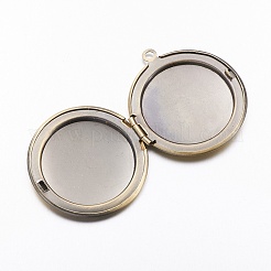 Подвески латуни медальон X-KK-N0116-078AB