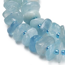 Природные Аквамарин бисер нитей&nbsp;G-Z124-A03-01