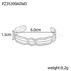 Браслеты-манжеты из нержавеющей стали 304&nbsp;STAS-OY007-68P