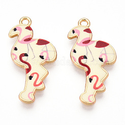 Подвески из сплава светлого золота с принтом ENAM-N056-210J