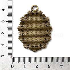 Старинные тибетском стиле сплава сеттинги ободок цветок кулон кабошон TIBEP-M018-42AB-NF