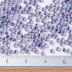 MIYUKIラウンドロカイユビーズ  日本製シードビーズ  11/0  （rr274)アメジスト裏打ちクリスタルab  11/0  2x1.3mm  穴：0.8mm  約50000個/ポンド&nbsp;SEED-G007-RR0274