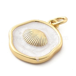 Подвески из латуни и эмали на тему океана KK-Q029-01J-G