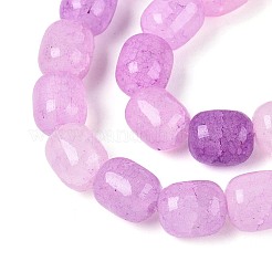 Выпечки нарисованные потрескивание стеклянные бусины пряди&nbsp;DGLA-N019-01B-13