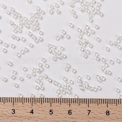 TOHOラウンドシードビーズ  日本製シードビーズ  （981)つの内側のカラークリスタル/スノーライニング  11/0  2.2mm  穴：0.8mm  約50000個/ポンド&nbsp;SEED-TR11-0981