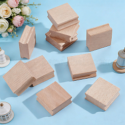 スタンプ彫刻用の角溝木版  未仕上げの木材クラフト用品  バリーウッド  50.5x50x20mm&nbsp;WOOD-WH0062-58