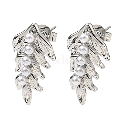 Серьги-гвоздики из листовой латуни&nbsp;EJEW-P341-01G